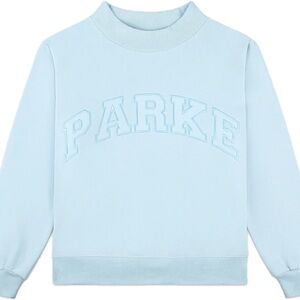 PARKE ice blue mockneck